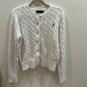 Ralph Lauren knit white sweater size L